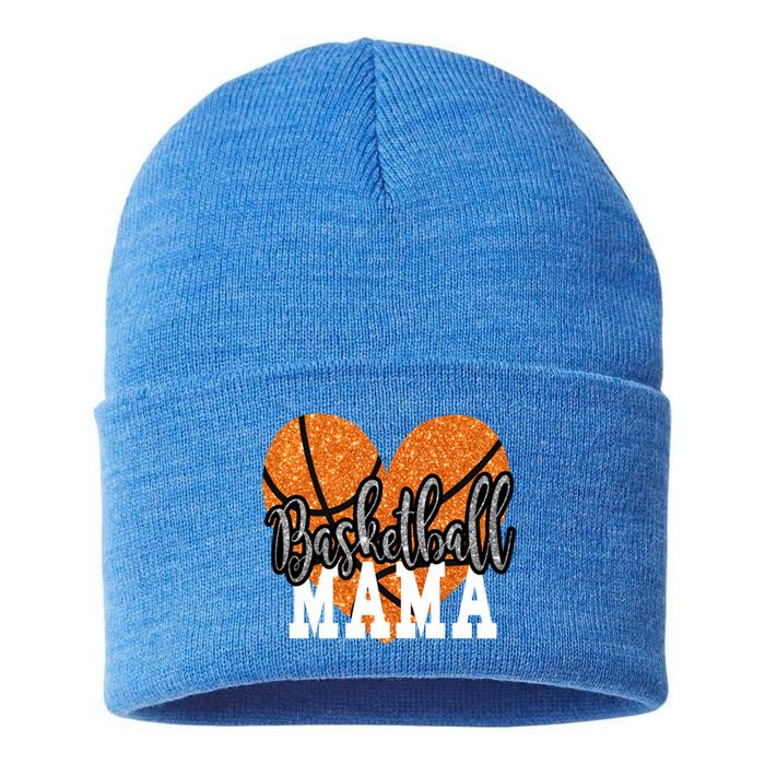 Basketball Mama Sports Mom Gift Sustainable Knit Beanie