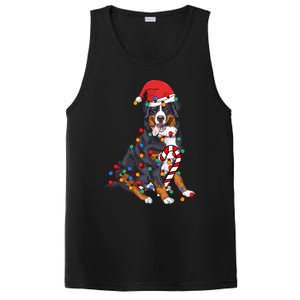 Bernese Mountain Santa Christmas Lights Dog Lover Pajama  PosiCharge Competitor Tank