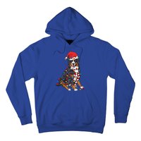 Bernese Mountain Santa Christmas Lights Dog Lover Pajama  Hoodie