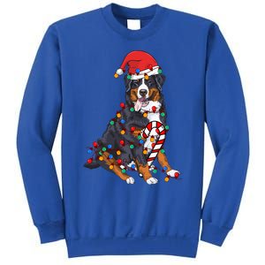 Bernese Mountain Santa Christmas Lights Dog Lover Pajama  Sweatshirt