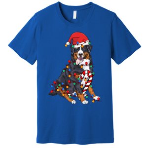 Bernese Mountain Santa Christmas Lights Dog Lover Pajama  Premium T-Shirt