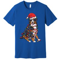 Bernese Mountain Santa Christmas Lights Dog Lover Pajama  Premium T-Shirt