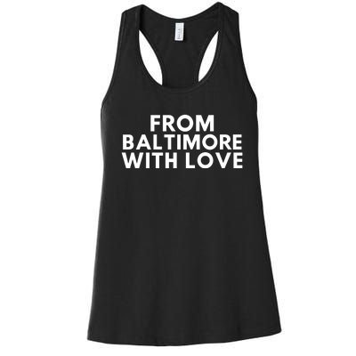 Brandon M. Scott From Baltimore With Love Women's Racerback Tank