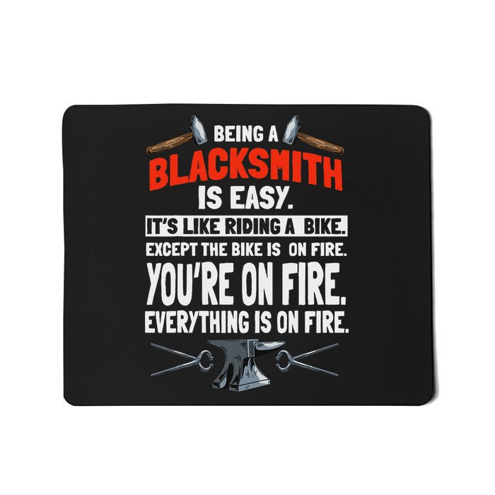 Blacksmith Metalworker Sl Workers Forge Metal Anvil Tools Mousepad