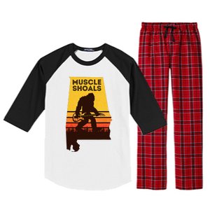 Bigfoot Muscle Shoals Alabama Retro Sasquatch Soul Music Raglan Sleeve Pajama Set