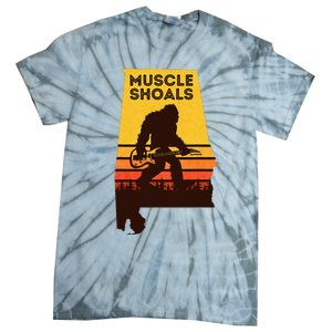 Bigfoot Muscle Shoals Alabama Retro Sasquatch Soul Music Tie-Dye T-Shirt