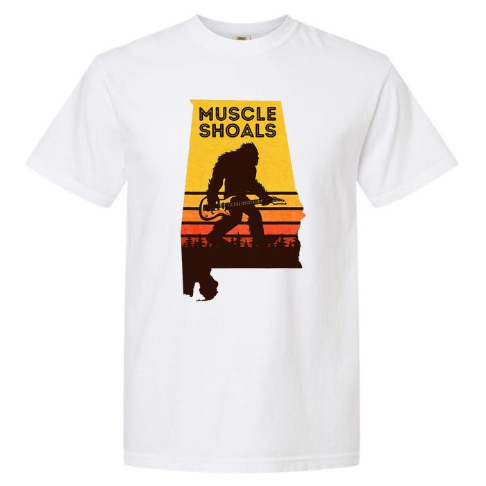 Bigfoot Muscle Shoals Alabama Retro Sasquatch Soul Music Garment-Dyed Heavyweight T-Shirt