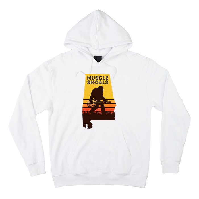 Bigfoot Muscle Shoals Alabama Retro Sasquatch Soul Music Hoodie