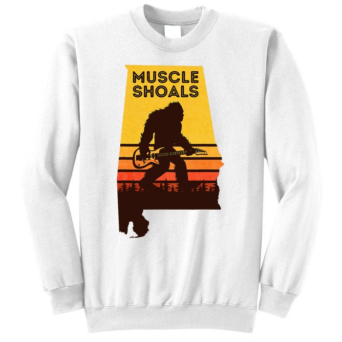 Bigfoot Muscle Shoals Alabama Retro Sasquatch Soul Music Sweatshirt