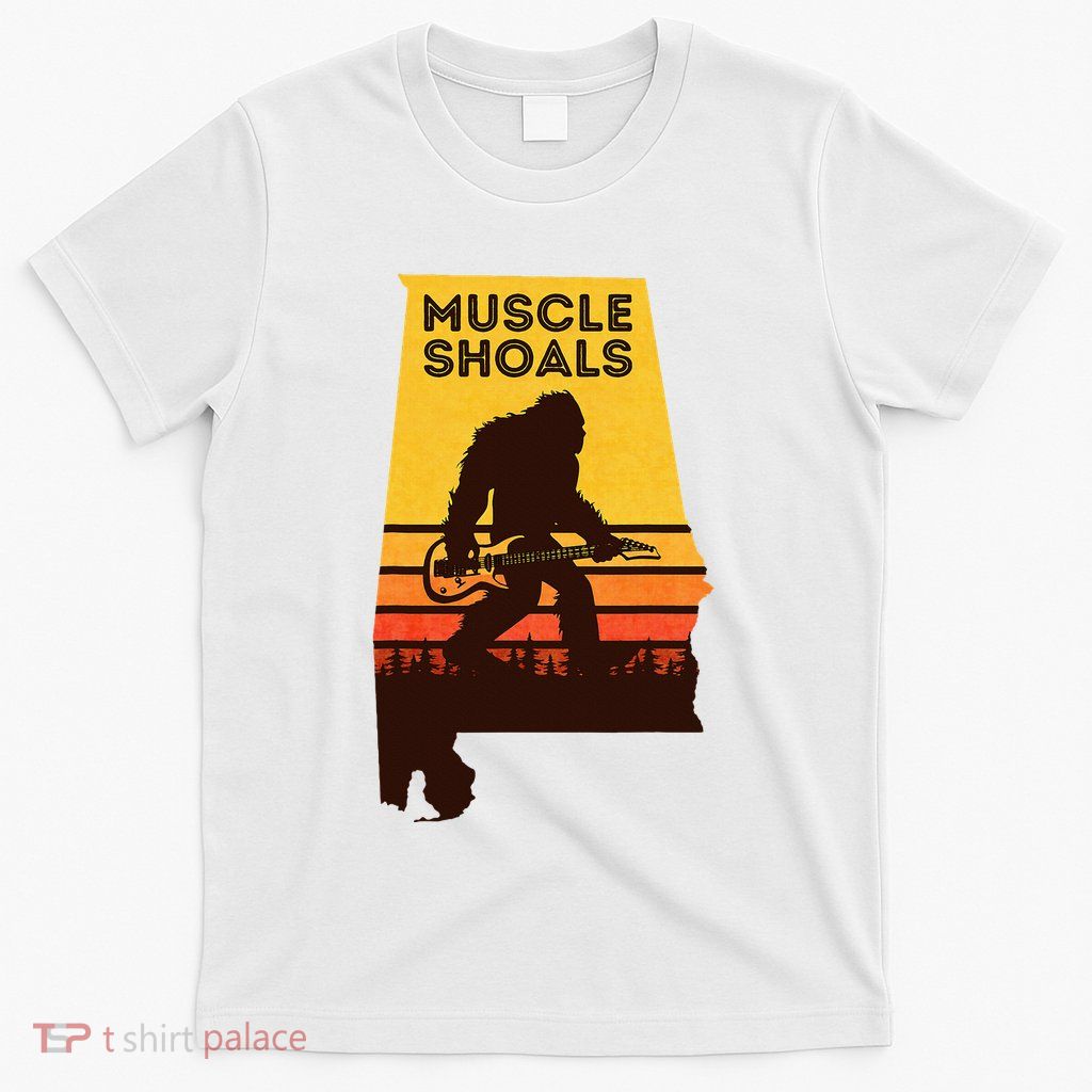 Bigfoot Muscle Shoals Alabama Retro Sasquatch Soul Music T-Shirt