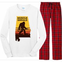 Bigfoot Muscle Shoals Alabama Retro Sasquatch Soul Music Long Sleeve Pajama Set