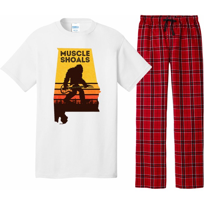 Bigfoot Muscle Shoals Alabama Retro Sasquatch Soul Music Pajama Set