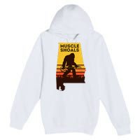 Bigfoot Muscle Shoals Alabama Retro Sasquatch Soul Music Premium Pullover Hoodie