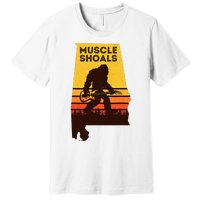 Bigfoot Muscle Shoals Alabama Retro Sasquatch Soul Music Premium T-Shirt