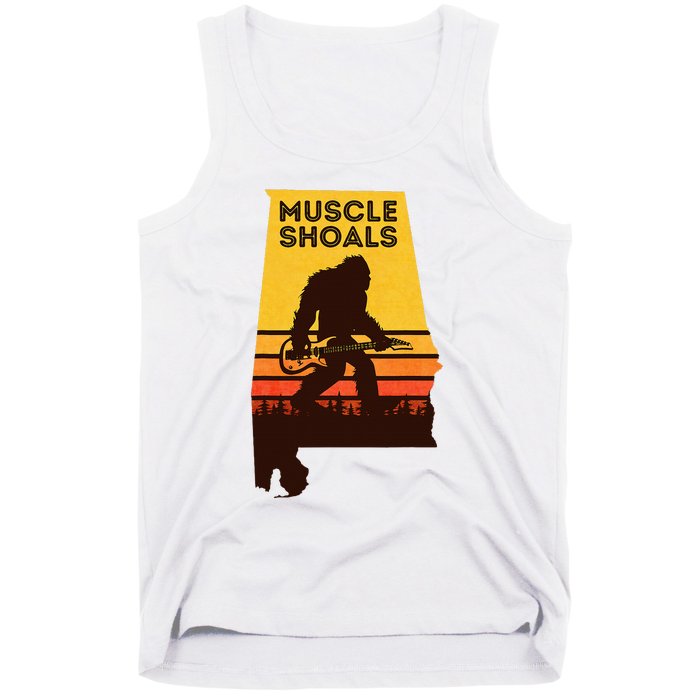 Bigfoot Muscle Shoals Alabama Retro Sasquatch Soul Music Tank Top