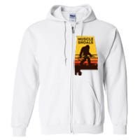 Bigfoot Muscle Shoals Alabama Retro Sasquatch Soul Music Full Zip Hoodie