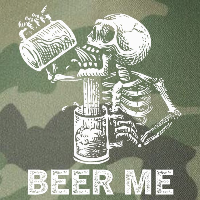 Beer Me Skeleton Scary Spooky Drinking  Legacy Tie Dye Trucker Hat