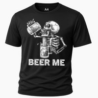 Beer Me Skeleton Scary Spooky Drinking  Cooling Performance Crew T-Shirt