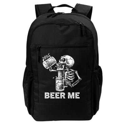 Beer Me Skeleton Scary Spooky Drinking  Backpack