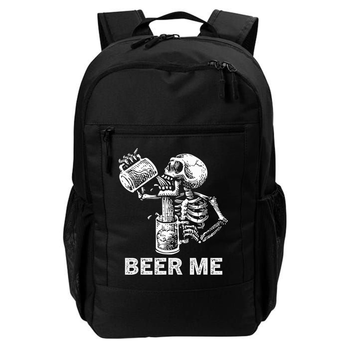Beer Me Skeleton Scary Spooky Drinking  Backpack