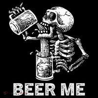 Beer Me Skeleton Scary Spooky Drinking  Flatbill Hat