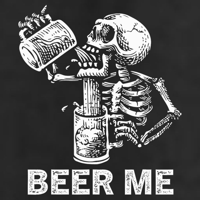 Beer Me Skeleton Scary Spooky Drinking  Golf Towel