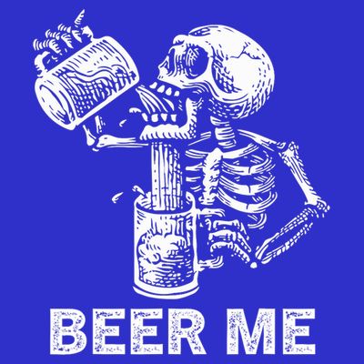 Beer Me Skeleton Scary Spooky Drinking  T-Shirt