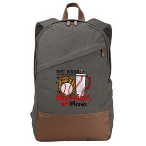 Baseball Mama Sport Mom Women Mothers Day 2024 Cotton Canvas Backpack