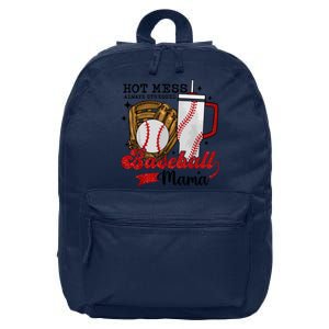 Baseball Mama Sport Mom Women Mothers Day 2024 16 in Basic Backpack