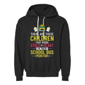 Bus Monitor School Bus Attendant Assistant Appreciation Garment-Dyed Fleece Hoodie