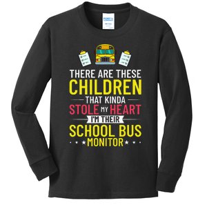 Bus Monitor School Bus Attendant Assistant Appreciation Kids Long Sleeve Shirt