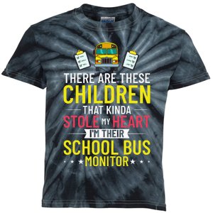 Bus Monitor School Bus Attendant Assistant Appreciation Kids Tie-Dye T-Shirt