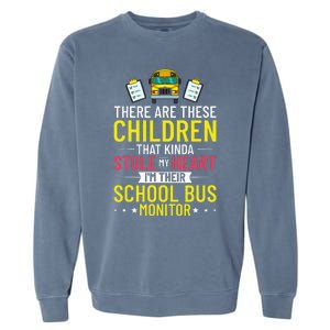 Bus Monitor School Bus Attendant Assistant Appreciation Garment-Dyed Sweatshirt