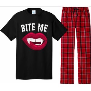 Bite Me! Sexy Vampire Lips Vampire Fangs Halloween Vampire Pajama Set