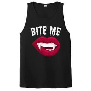 Bite Me! Sexy Vampire Lips Vampire Fangs Halloween Vampire PosiCharge Competitor Tank