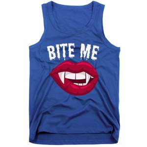 Bite Me! Sexy Vampire Lips Vampire Fangs Halloween Vampire Tank Top