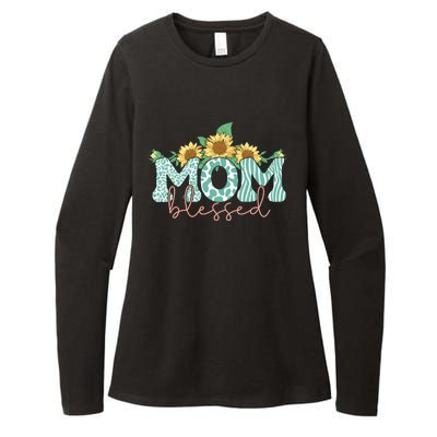 Blessed Mom Sunflower Cute Womens CVC Long Sleeve Shirt