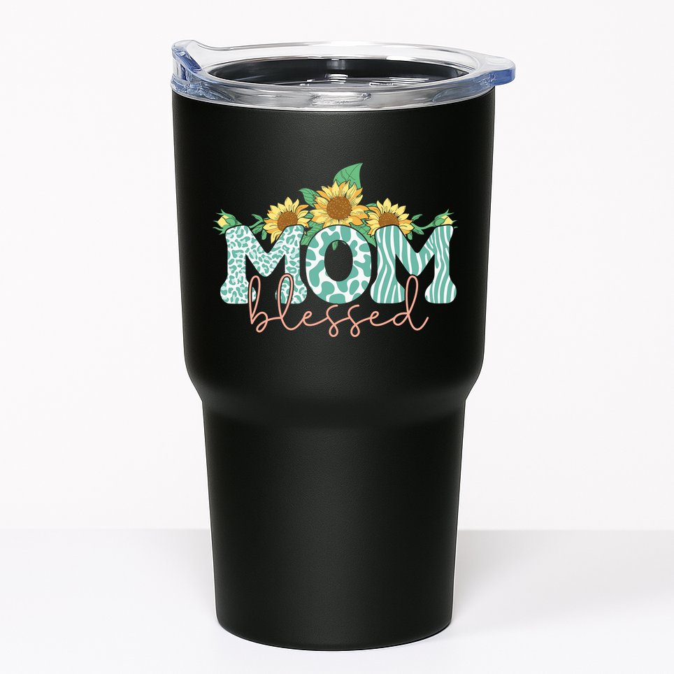 Blessed Mom Sunflower Cute Tumbler