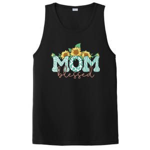 Blessed Mom Sunflower Cute PosiCharge Competitor Tank