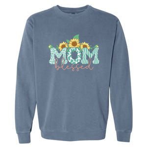 Blessed Mom Sunflower Cute Garment-Dyed Sweatshirt