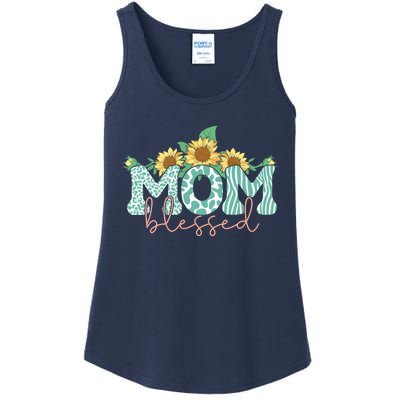 Blessed Mom Sunflower Cute Ladies Essential Tank