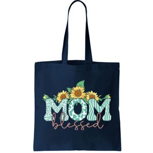 Blessed Mom Sunflower Cute Tote Bag