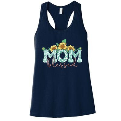 Blessed Mom Sunflower Cute Women's Racerback Tank