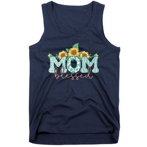 Blessed Mom Sunflower Cute Tank Top