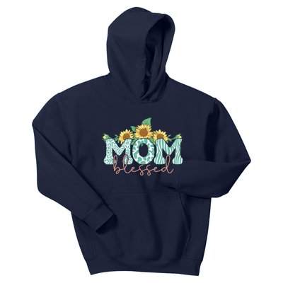 Blessed Mom Sunflower Cute Kids Hoodie