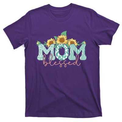 Blessed Mom Sunflower Cute T-Shirt