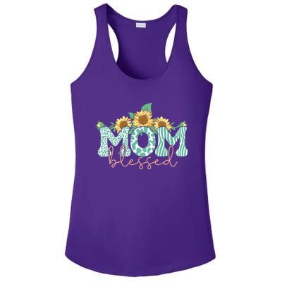 Blessed Mom Sunflower Cute Ladies PosiCharge Competitor Racerback Tank