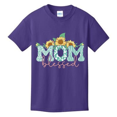 Blessed Mom Sunflower Cute Kids T-Shirt