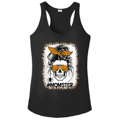 Bleached Momster Sugar Skull Mom Halloween Party Costume Ladies PosiCharge Competitor Racerback Tank