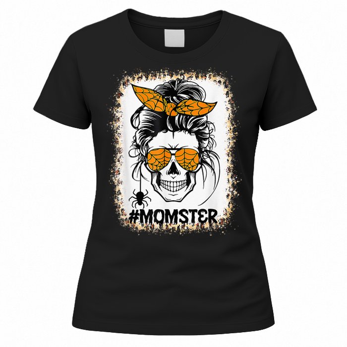 Bleached Momster Sugar Skull Mom Halloween Party Costume Women's T-Shirt